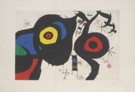 Офорт И Аквитанта Miró - Le Deux amis