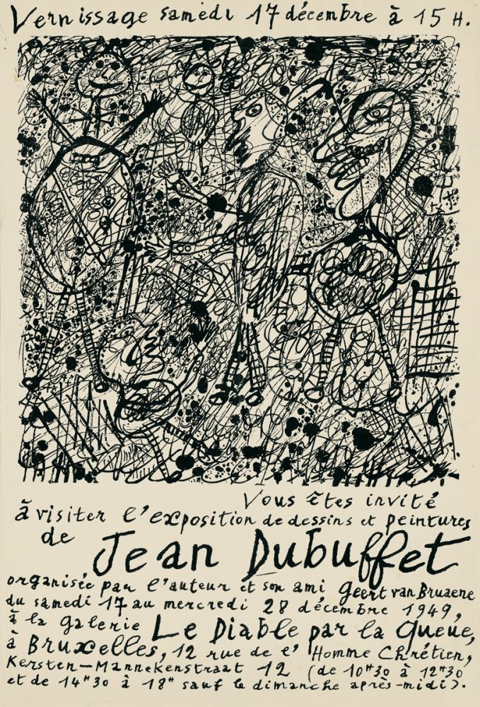 Литография Dubuffet - Le Diable par la queue