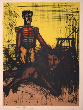 Литография Buffet - Le Dompteur et le Lion, 1968 - Hand-signed & numbered