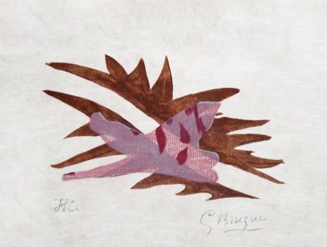 Литография Braque - Le Feuille morte from Lettera amorosa, 1963
