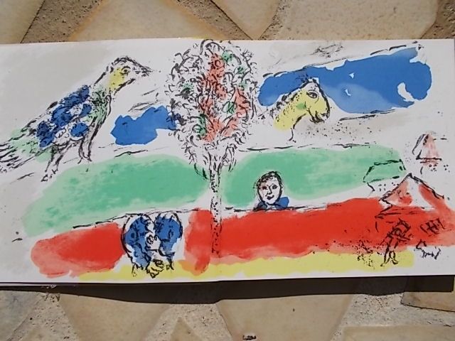 Литография Chagall - Le fleuve vert