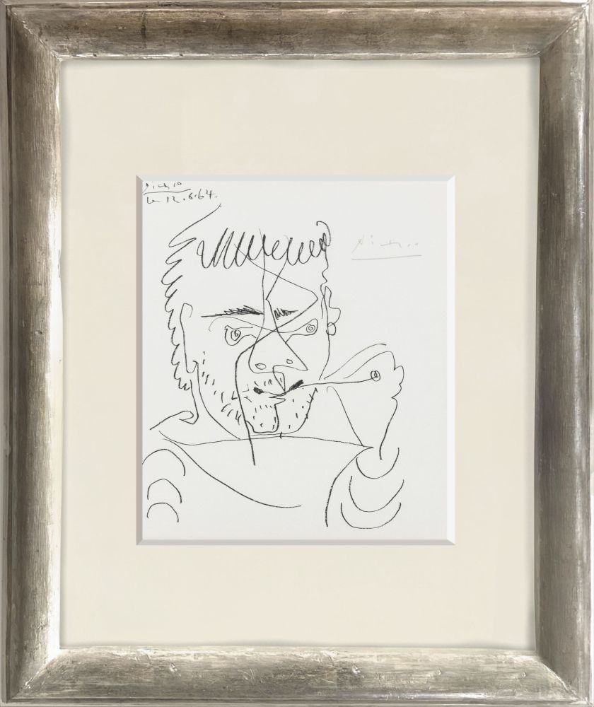 Литография Picasso - Le Fumeur, Self portrait, Hommage à Henry-Daniel Kahnweiler