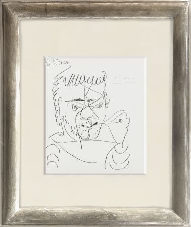 Литография Picasso - Le Fumeur, Self portrait, Hommage à Henry-Daniel Kahnweiler