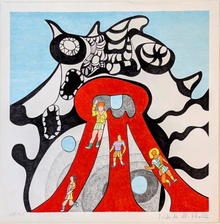 Литография De Saint Phalle - Le Golem - Jerusalem 