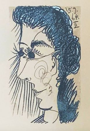 Литография Picasso (After) - Le Goût du Bonheur - Femme de profil (1964)