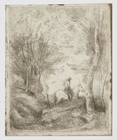 Нет Никаких Технических Corot - Le Grand Cavalier sous Bois (Horseman in the Woods, Large Plate)