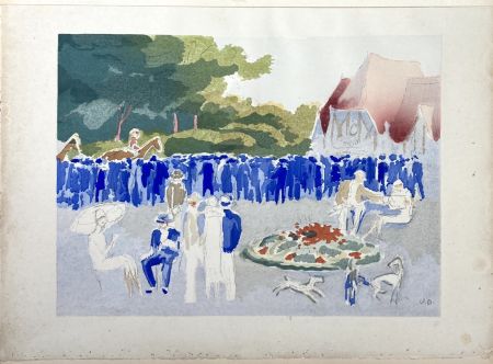Трафарет Van Dongen - Le Grand prix de Normandie. Pochoir, 1920. 