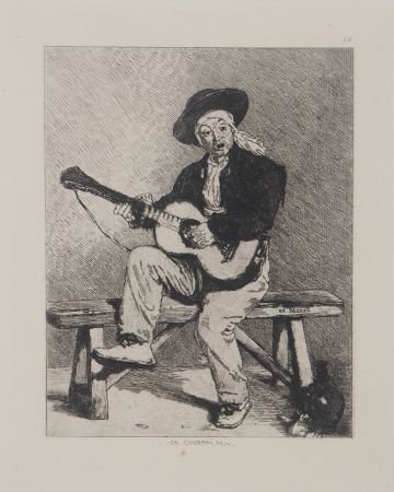 Офорт Manet - Le Guitariste