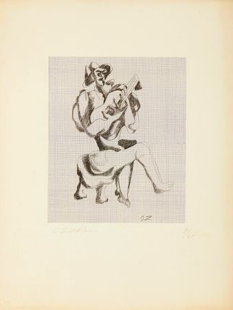 Офорт Zadkine - Le guitariste