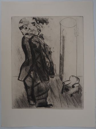 Гравюра Chagall - Le géant et le petit fauteuil ( Sobakevitch près du fauteuil)