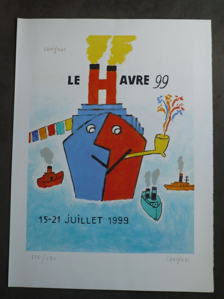 Литография Savignac - Le Havre 1999