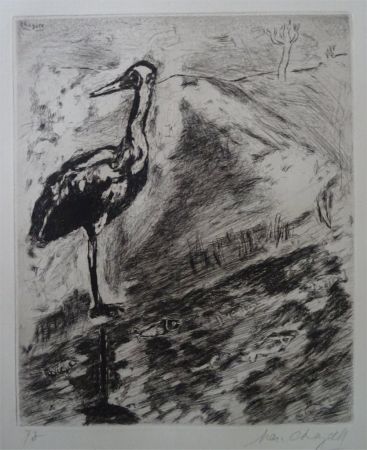 Офорт Chagall - Le Heron