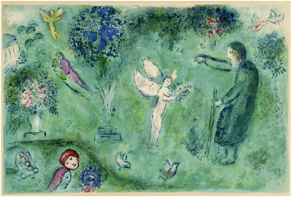 Литография Chagall - LE JARDIN DE PHILÉTAS (Daphnis & Chloé: de la suite à grandes marges) 1961