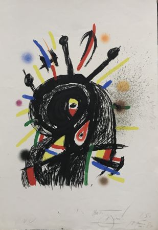 Литография Miró - Le Lanceur de Couteaux