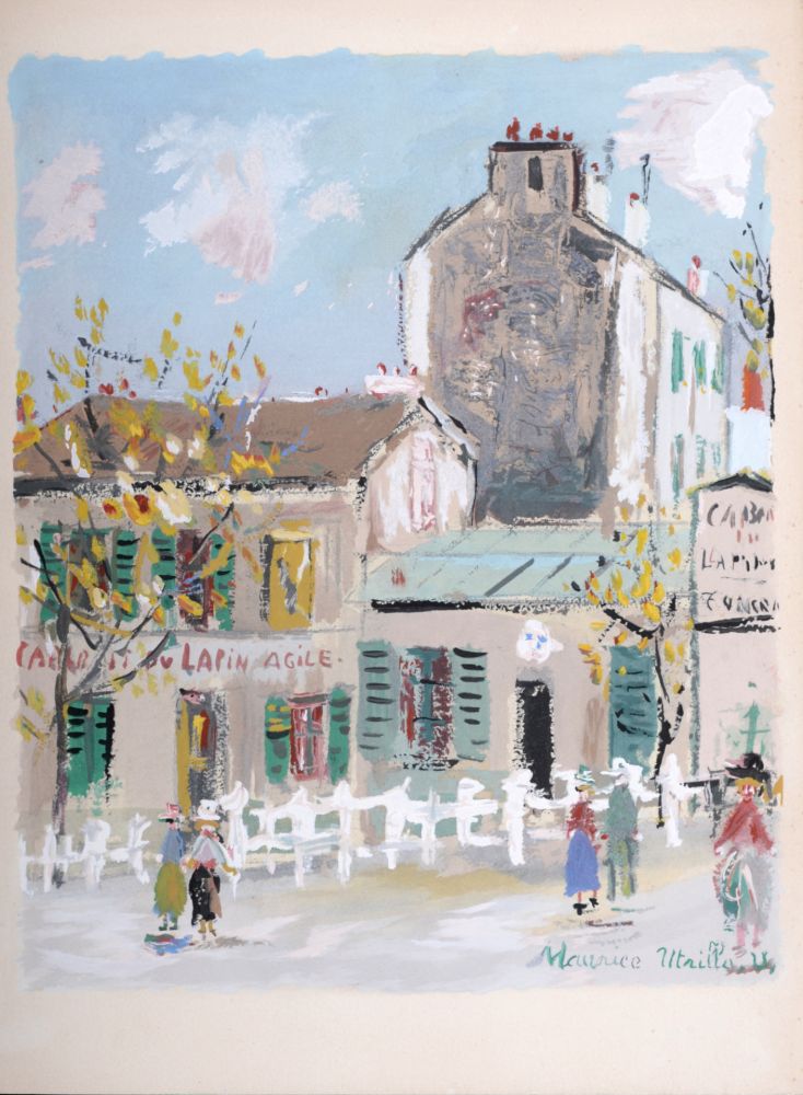 Трафарет Utrillo - Le Lapin Agile, Montmartre, 1950