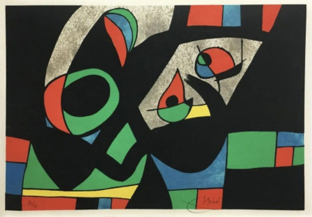Литография Miró - Le Lezard Aux Plumes D Or III