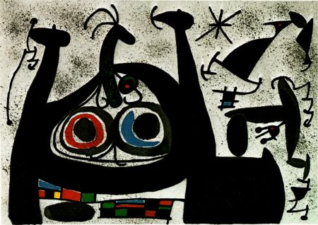 Литография Miró -  Le Lezard aux plumes d’or - Arc-en-ciel  - (Maeght 818)