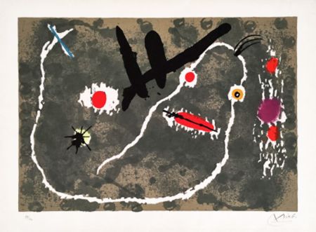 Литография Miró - Le Lezard aux Plumes d'Or VIII