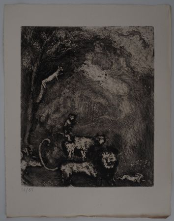 Гравюра Chagall - Le lion s'en allant en guerre
