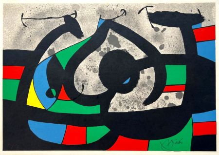 Литография Miró - Le Lézard aux plumes d'or 