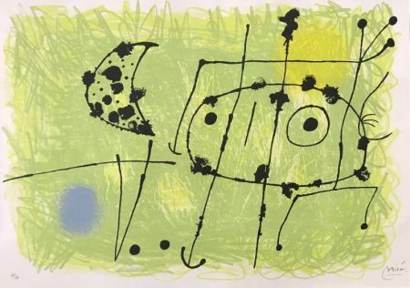 Литография Miró - Le lézard aux plumes d'or 1ère version