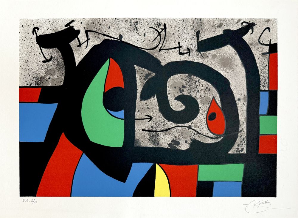 Литография Miró - Le Lézard aux Plumes d’Or (one plate)