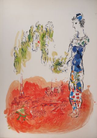 Литография Chagall - Le magicien de Paris