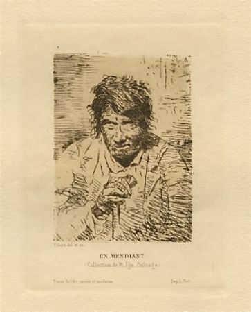 Гравюра Goya - Le mendiant (The Beggar)