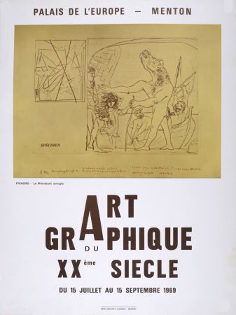 Гашение Picasso (After) - Le Minautore aveugle - Art Graphique du XXème siècle, 1969