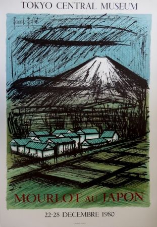 Литография Buffet - Le mont Fuji et ses rizières