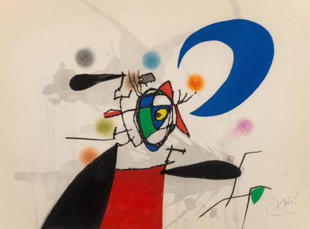 Офорт И Аквитанта Miró - Le mégère et la lune
