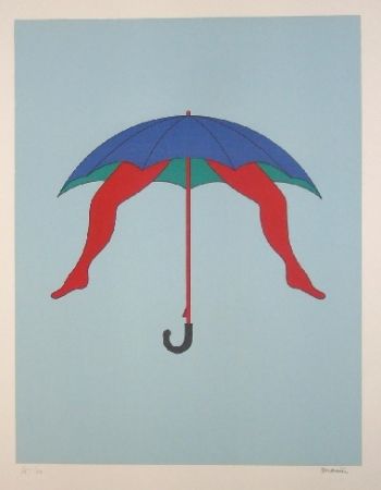 Литография Marien - Le parapluie