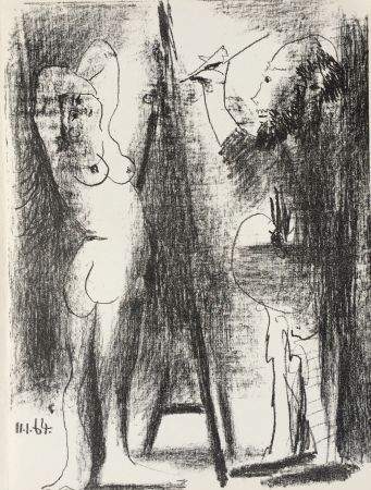 Литография Picasso - Le Peintre et son Modele (B. 1846)