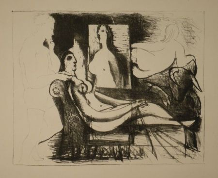 Литография Picasso - Le peintre et son modèle / Der Maler und sein Modell