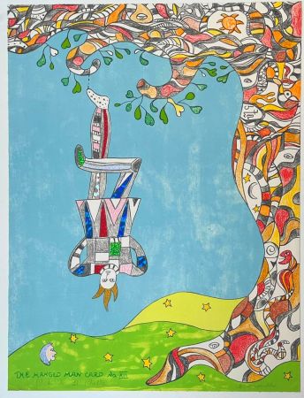 Литография De Saint Phalle - Le Pendu, Carte Tarot n°12 
