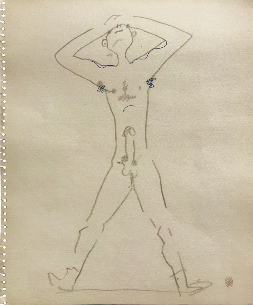 Нет Никаких Технических Cocteau - Le penseur nocturne Original drawing on paper