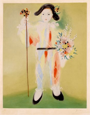 Акватинта Picasso - Le Petit Pierrot aux Fleurs