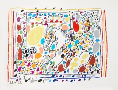 Литография Picasso -  Le Picador II, 1961, Original Lithograph in 24 colours 