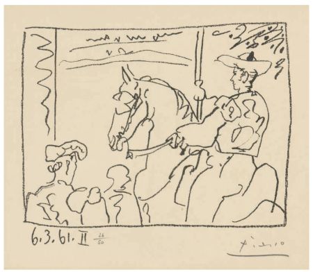 Литография Picasso - LE PICADOR (The Picador) 6.3.61.II