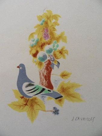 Литография Cavailles - Le Pigeon