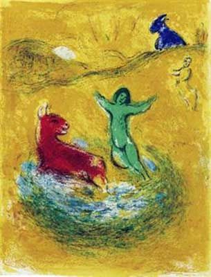 Литография Chagall - Le piège à loups