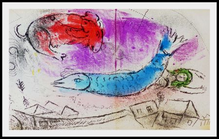 Литография Chagall - LE POISSON BLEU