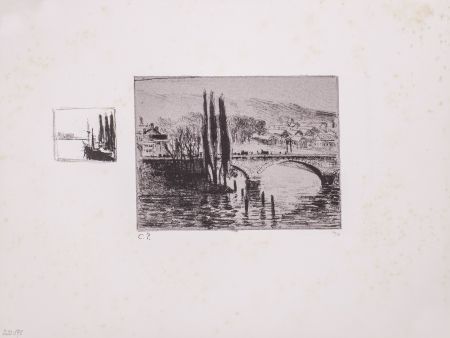 Литография Pissarro - Le Pont Corneille