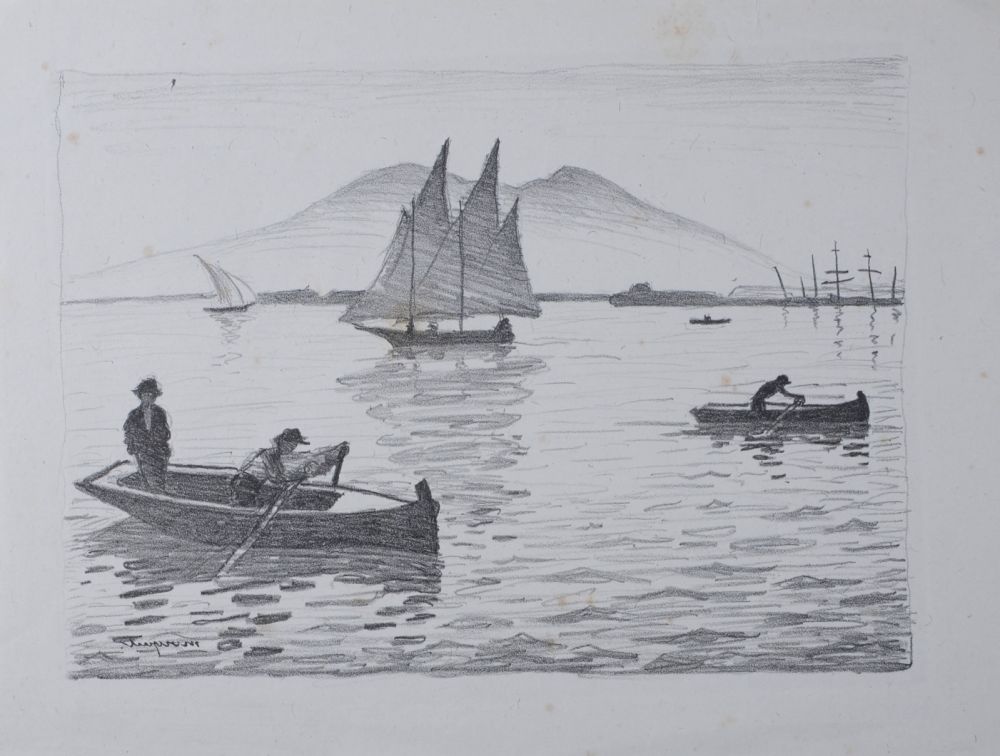 Литография Marquet - Le Port de Naples