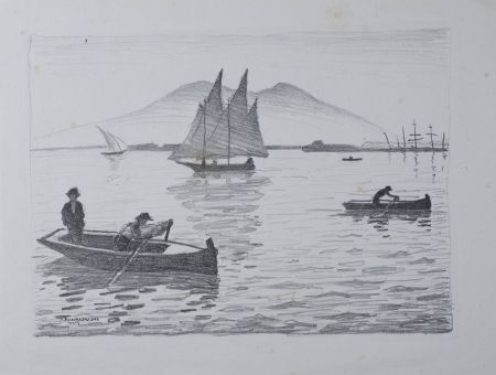 Литография Marquet - Le Port de Naples