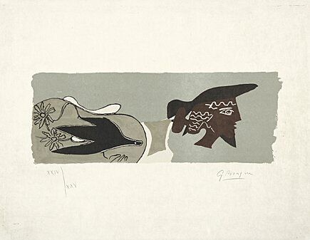 Литография Braque - Le Poète