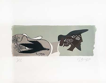 Литография Braque - Le poète