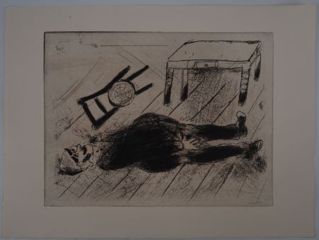 Гравюра Chagall - Le procureur en mourut