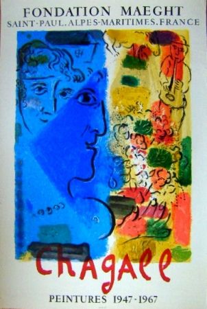 Литография Chagall - Le Profil Bleu