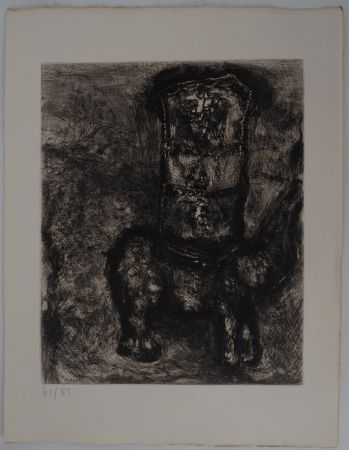 Гравюра Chagall - Le rat et l'éléphant